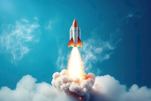 C4D航空火箭发射3d效果图