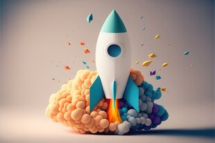 C4D航空火箭发射3d效果图