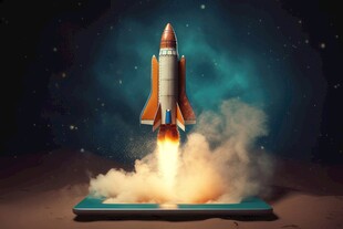 C4D航空火箭发射3d效果图