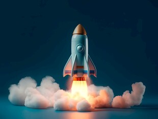 C4D航空火箭发射3d效果图