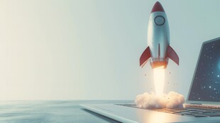 C4D航空火箭发射3d效果图