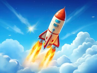 C4D航空火箭发射3d效果图