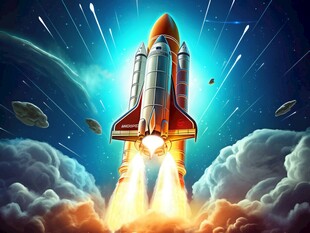 C4D航空火箭发射3d效果图