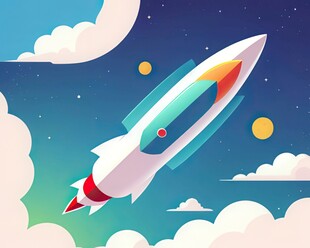 C4D航空火箭发射3d效果图