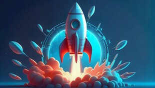 C4D航空火箭发射3d效果图