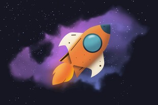 C4D航空火箭发射3d效果图