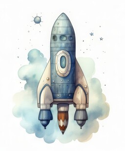 C4D航空火箭发射3d效果图