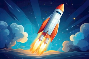 C4D航空火箭发射3d效果图