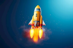 C4D航空火箭发射3d效果图