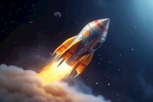C4D航空火箭发射3d效果图