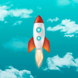 C4D航空火箭发射3d效果图