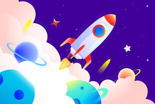 C4D航空火箭发射3d效果图