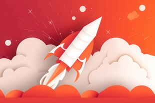 C4D航空火箭发射3d效果图