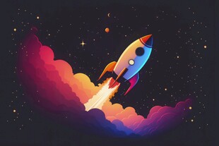 C4D航空火箭发射3d效果图