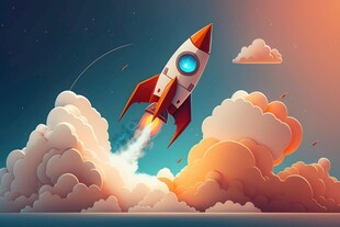 C4D航空火箭发射3d效果图