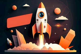 C4D航空火箭发射3d效果图