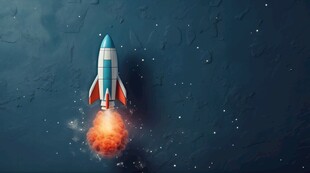 C4D航空火箭发射3d效果图