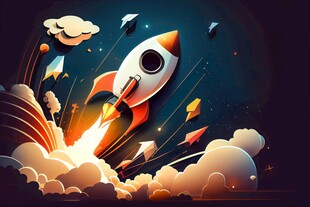 C4D航空火箭发射3d效果图