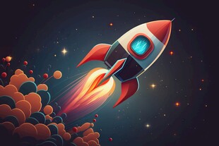 C4D航空火箭发射3d效果图