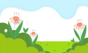 户外风景草地蝴蝶白云背景图