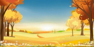 户外风景草地蝴蝶白云背景图