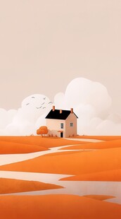 户外风景草地蝴蝶白云背景图