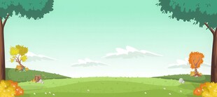 户外景色草地蓝天白云背景图