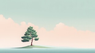 户外景色草地蓝天白云背景图