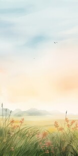 户外景色草地蓝天白云背景图