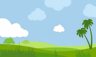 户外景色草地蓝天白云背景图