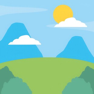 户外景色草地蓝天白云背景图