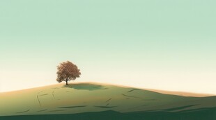 户外景色草地蓝天白云背景图