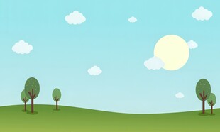 户外景色草地蓝天白云背景图