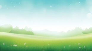 户外景色草地蓝天白云背景图
