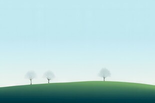 户外景色草地蓝天白云背景图