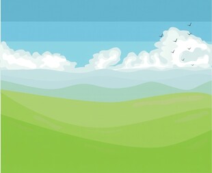 户外景色草地蓝天白云背景图