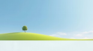 户外景色草地蓝天白云背景图