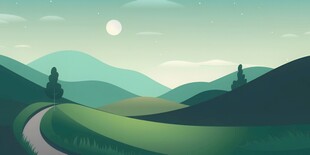 户外景色草地蓝天白云背景图