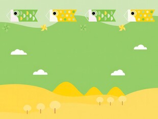 户外景色草地白云风筝背景图