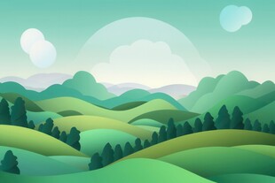 户外景色草地蓝天白云背景图