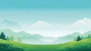 户外景色草地蓝天白云背景图