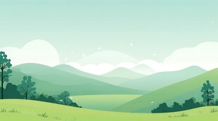 户外景色草地蓝天白云背景图