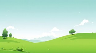 户外景色草地蓝天白云背景图