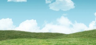 户外景色草地蓝天白云背景图