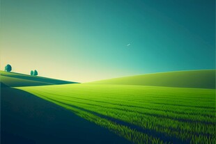 初春户外景色草地蓝天白云背景图