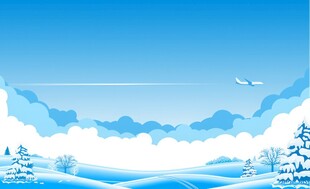 卡通蓝色天空儿童画背景图