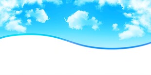 卡通蓝色天空儿童画背景图