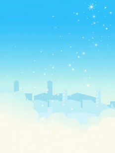 卡通蓝色天空儿童画背景图