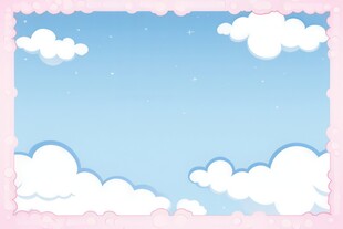 卡通蓝色天空儿童画背景图