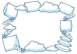 卡通蓝色天空儿童画背景图